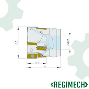 REGIMECH™ | FRESA A RICCIO PER SPALLAMENTI A 90°, Ø 50/63 mm, TAGLENTI 4 F