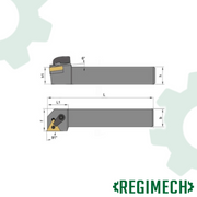 REGIMECH™ | PORTAINSERTI MTGNR/L CODOLO 20 - 32 mm INSERTI TNMG16 -BLOCCAGGIO A STAFFA