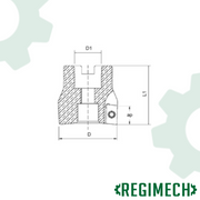 REGIMECH™ | BAP 400R FRESA A SPIANARE 90°, Ø 50/63/80/100 mm, TAGLENTI 4/6 f