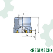 REGIMECH™ | TE-90 FRESA AD ALTE PRESTAZIONI, Ø 40/63 mm, TAGLENTI 6/8 f.