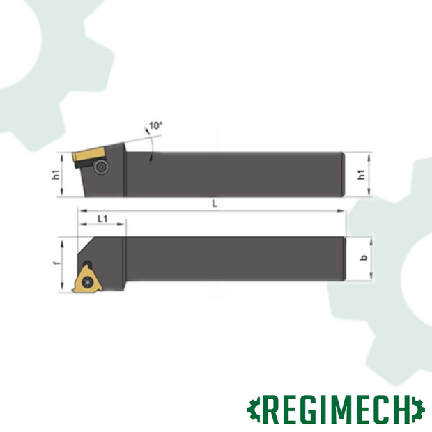 REGIMECH™ | PORTAINSERTI SER CODOLO 16 - 25 mm INSERTI 16 ER  CON BLOCCAGGIO A VITE