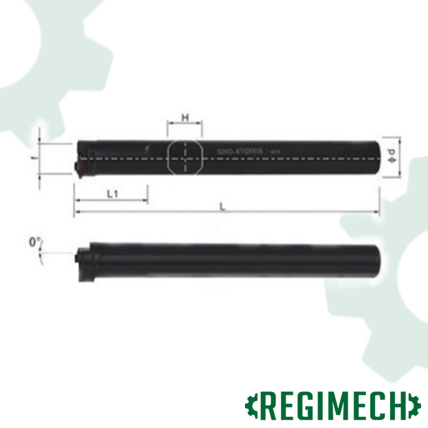 REGIMECH™ | PORTAINSERTI KTGFR/L CODOLO 20 - 32 mm INSERTI TGF32  CON BLOCCAGGIO A VITE