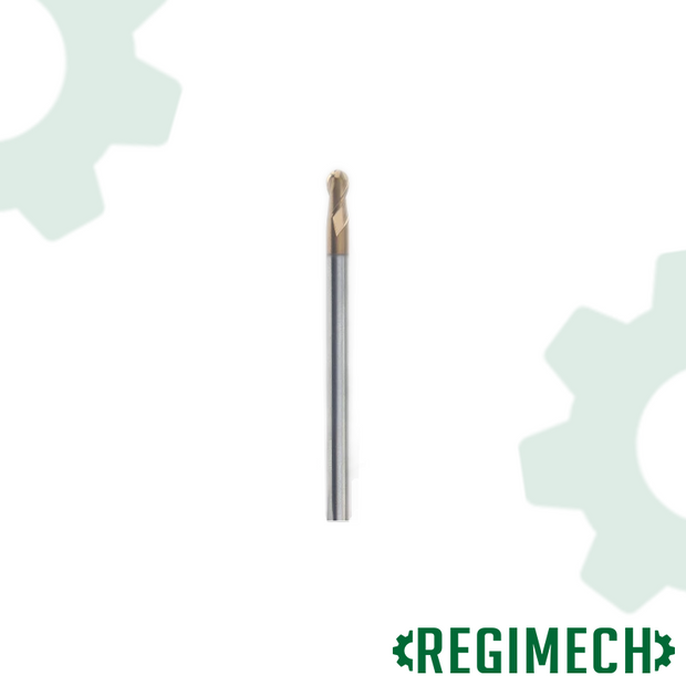 REGIMECH™ | FRESE IN METALLO DURO  A TESTA SEMISFERICA,  2 TAGLIENTI - RIVESTIMENTO TiCN