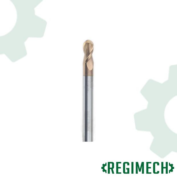 REGIMECH™ | FRESE IN METALLO DURO  A TESTA SEMISFERICA,  2 TAGLIENTI - RIVESTIMENTO TiCN