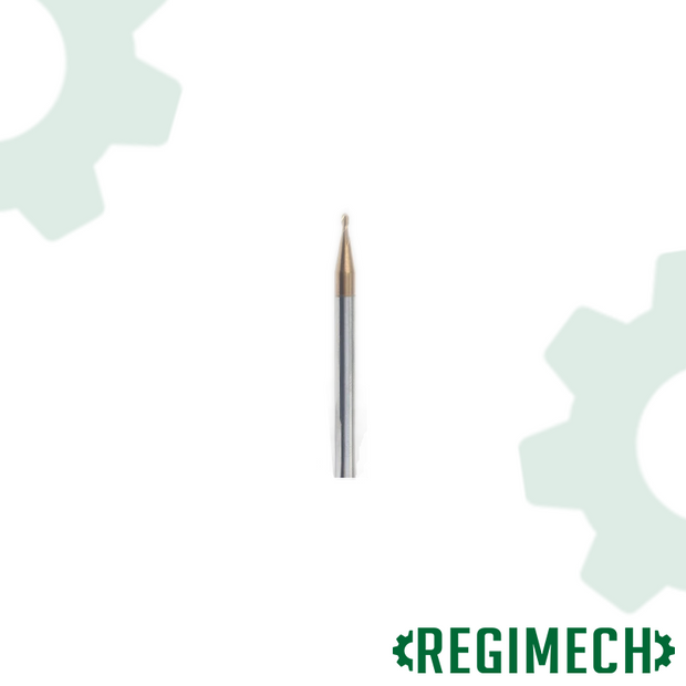 REGIMECH™ | FRESE IN METALLO DURO  A TESTA SEMISFERICA,  2 TAGLIENTI - RIVESTIMENTO TiCN