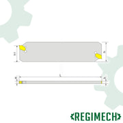 REGIMECH™ | LAMA PORTAINSERTI NCIH DIMENSIONI 25 - 32 mm INSERTI 2/6 MM (SOLO LAMA)