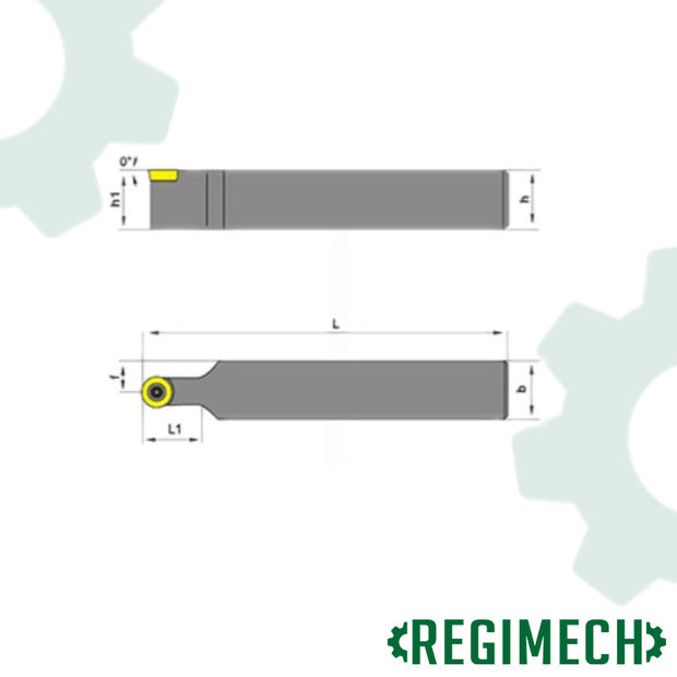 REGIMECH™ | PORTAINSERTI SRDPN CODOLO 16 - 25 mm INSERTI RPGT10T3 NEUTRO CON BLOCCAGGIO A VITE