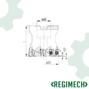 REGIMECH™ | LNMU FRESA AD ALTE PRESTAZIONI, Ø 40/100 mm, TAGLENTI 7/12 f