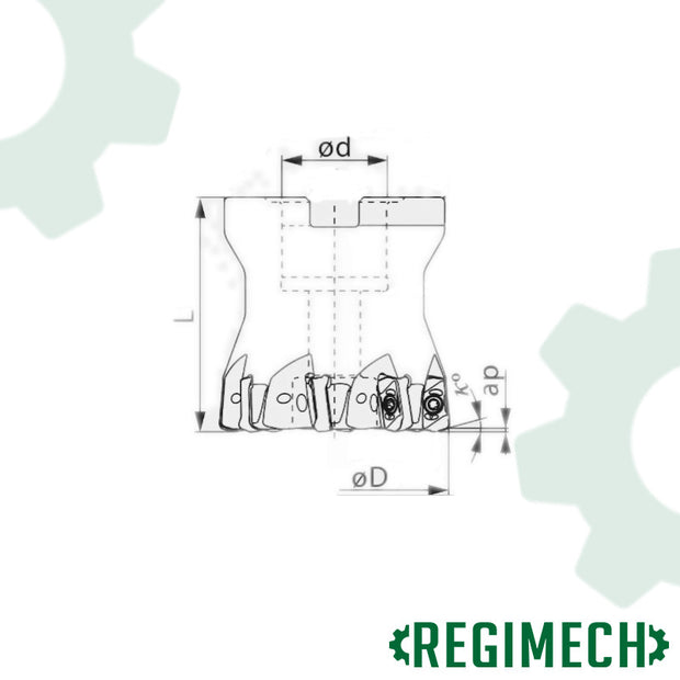 REGIMECH™ | LNMU FRESA AD ALTE PRESTAZIONI, Ø 40/100 mm, TAGLENTI 7/12 f