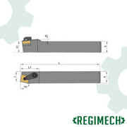 REGIMECH™ | PORTAINSERTI MCBNR/L CODOLO 20 - 32 mm INSERTI CNMG12  CON BLOCCAGGIO A STAFFA