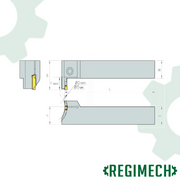 REGIMECH™ | PORTAINSERTI PER GOLE FRONTALI MGFVR325  CODOLO 25 mm INSERTI MGMN300 - DESTRO