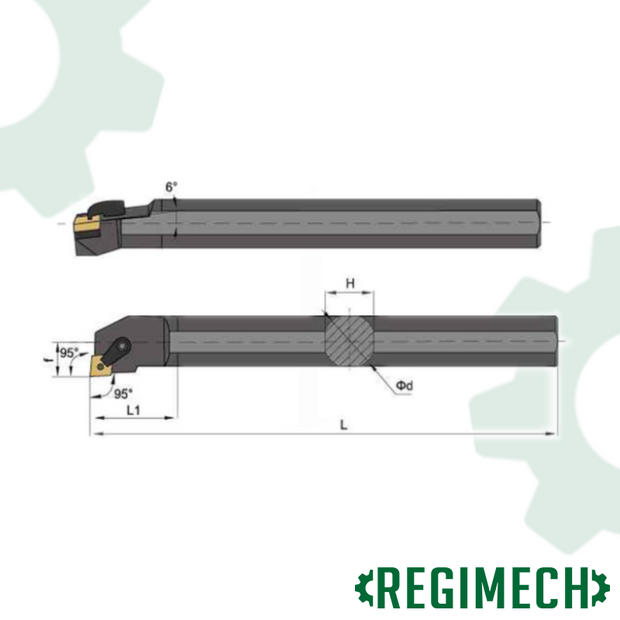 REGIMECH™ | BARRA ALESATRICE MCLNR/L CODOLO 20 – 32 mm INSERTI CNMG1204 CON BLOCCAFFIO A STAFFA